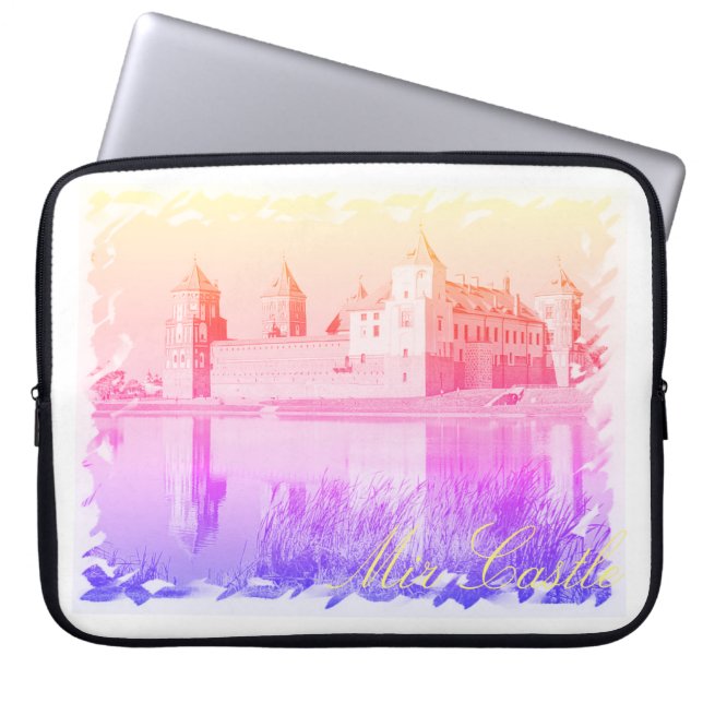 Belarus Mir Kasteel Architectuur Laptop Hoes (Voorkant)