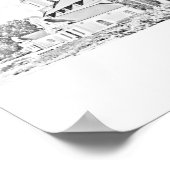 Belarus Orsha gestileerde architectuur schets post Poster (Hoek)
