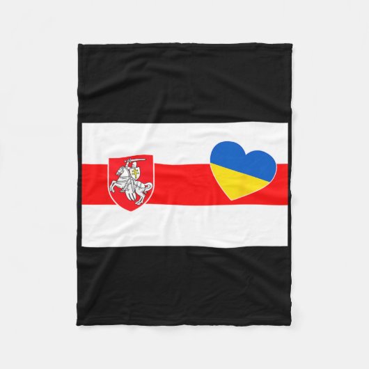 Belarus Stand With Ukraine Belarusians Support Ukr Fleece Deken (Voorkant)