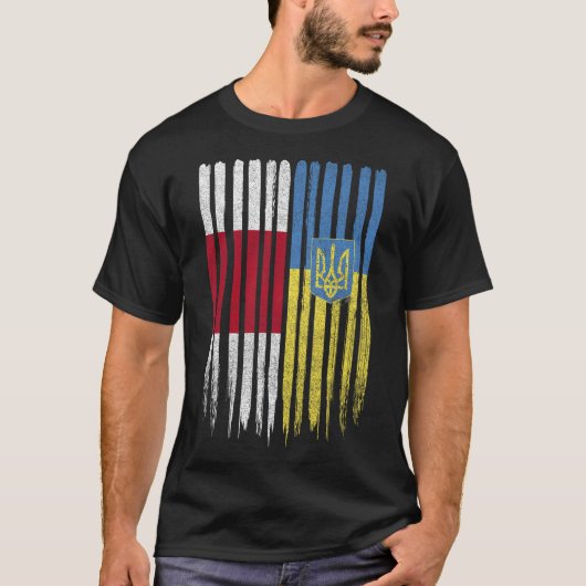 Belarus Ukraine Belarusian Ukrainian Flag  T-shirt (Voorkant)