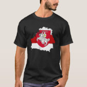 Belarus White Red Pagonya Flag Support Belarus Pro T-shirt (Voorkant)