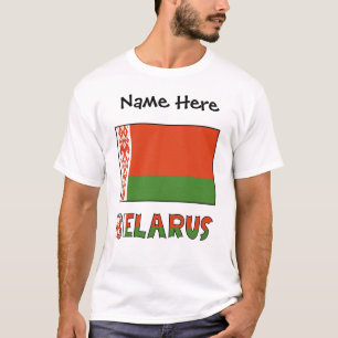 Belarus Wit-Rood-Groene Vlag Gepersonaliseerd T-shirt