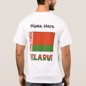 Belarus Wit-Rood-Groene Vlag Gepersonaliseerd T-shirt (Achterkant)