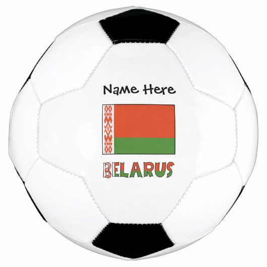 Belarus Wit-Rood-Groene Vlag Gepersonaliseerd  Voetbal (Voorkant)