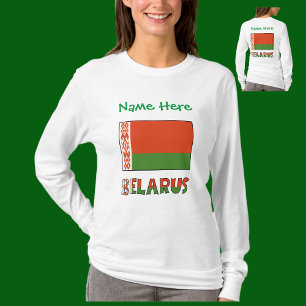 Belarus Wit-Russische Vlag Groen Persoonlijk T-shirt