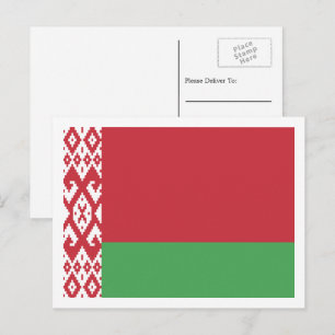 Belarussische vlag, vlag van Belarus Briefkaart