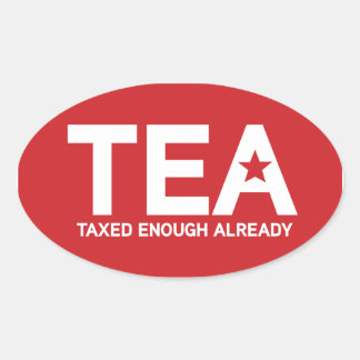 Belast genoeg ovaal ovale sticker