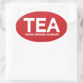 Belast genoeg ovaal ovale sticker (Tas)