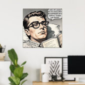 Belast met boeken 1950's Romance Comic Poster (Thuiskantoor)