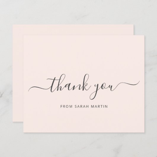 Belastend bedrijf Blush Pink budget Hartelijk dank (Voorkant / Achterkant)