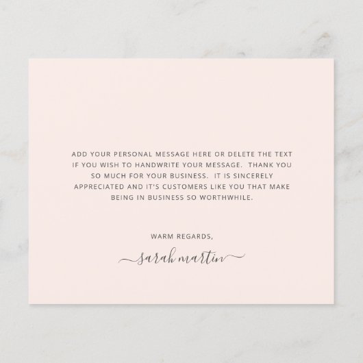 Belastend bedrijf Blush Pink budget Hartelijk dank (Achterkant)