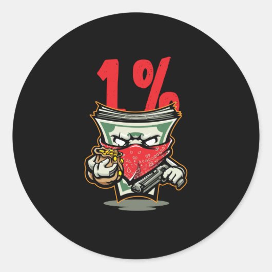 Belasting de 1% ronde sticker (Voorkant)