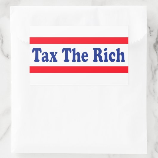 Belasting de Rich! Rechthoekige Sticker (Tas)