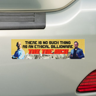 Belasting de rijke Bumpersticker