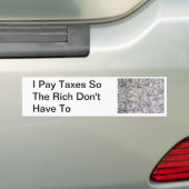 Belasting de Rijken Bumpersticker (Op auto)