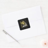 Belasting de rijken neem mijn geld vierkante sticker (Envelop)