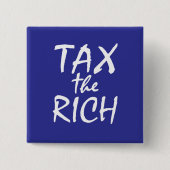 Belasting de Rijken Vierkante Button 5,1 Cm (Voorkant)