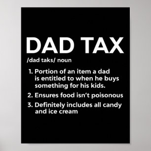 Belasting Definitie Cadeaus Voor Papa Grappig Papa Poster