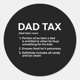 Belasting Definitie Cadeaus Voor Papa Grappig Papa Ronde Sticker