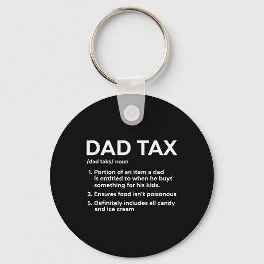 Belasting Definitie Cadeaus Voor Papa Grappig Papa Sleutelhanger (Voorkant)