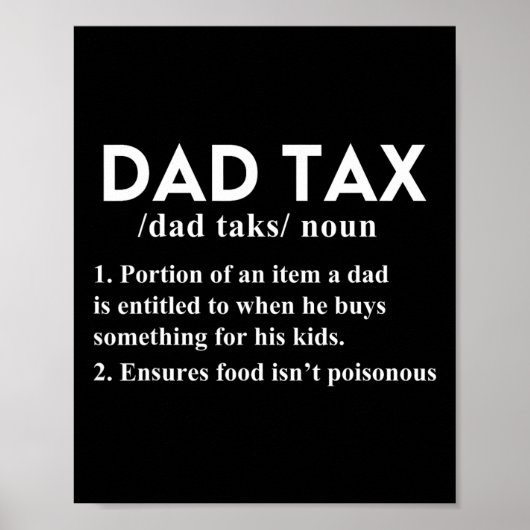 Belasting Grappig Belasting Definitie Vader Papa P Poster (Voorkant)