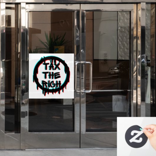 Belasting het Rijke Origineel Raamsticker (Kantoordeur)