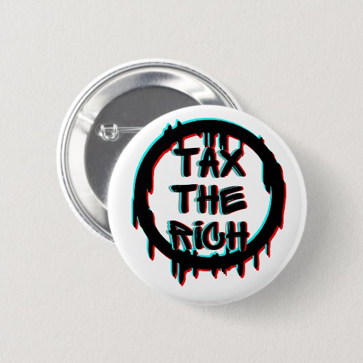 Belasting het Rijke Origineel Ronde Button 5,7 Cm (Voorkant /achterkant)