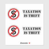 Belasting Is Diefstal | Anti-Belasting Libertarisc Sticker (Vel)