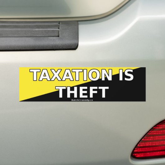 Belasting is diefstal - Bumpersticker (Op auto)