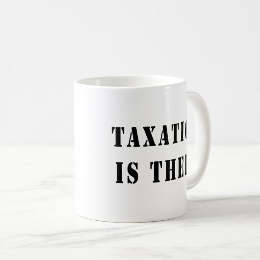 Belasting is diefstal koffiemok (Voorkant rechts)
