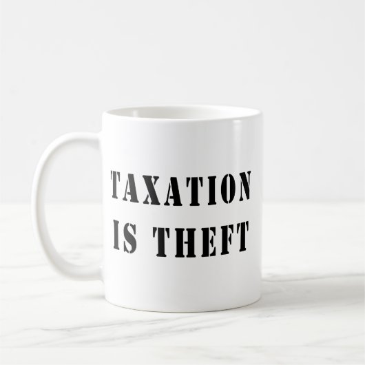 Belasting is diefstal koffiemok (Links)