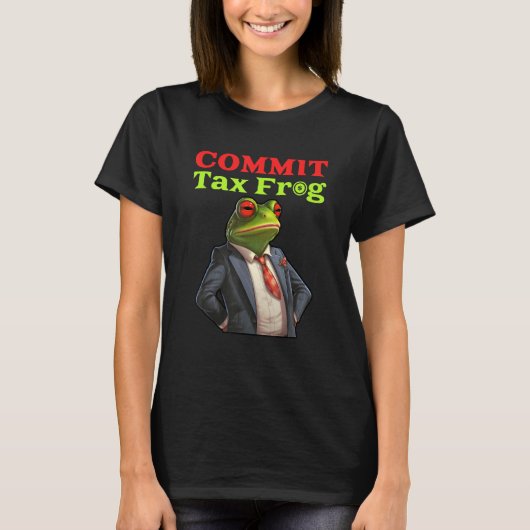 Belasting kikker fraude meme plegen t-shirt (Voorkant)
