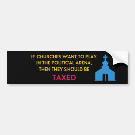Belasting op de kerk bumpersticker