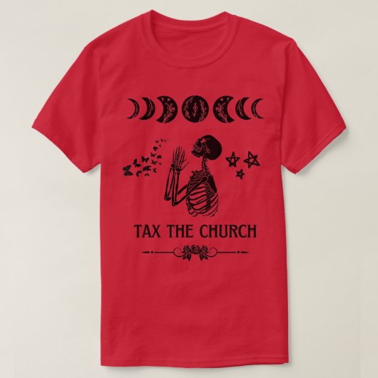 Belasting op de Kerk Pro Choice Feminist Womens T-shirt (Design voorkant)