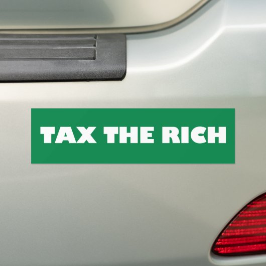 Belasting op de rijken bumpersticker (Op auto)