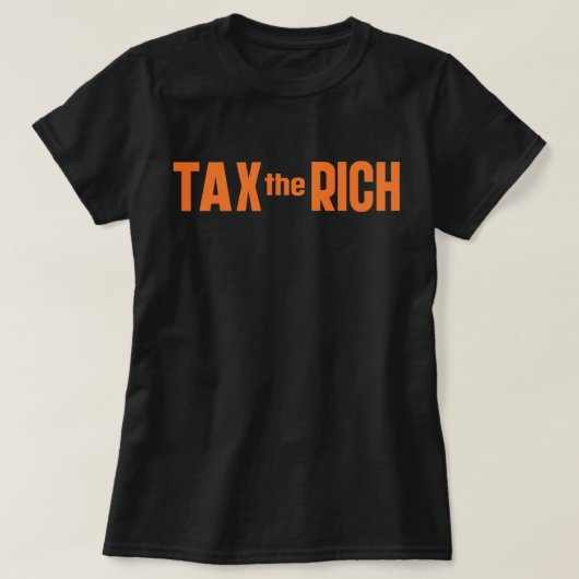 Belasting op de rijken t-shirt (Design voorkant)