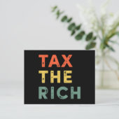 Belasting op de rijkste heffing op eerlijke belast briefkaart (Staand voorkant)