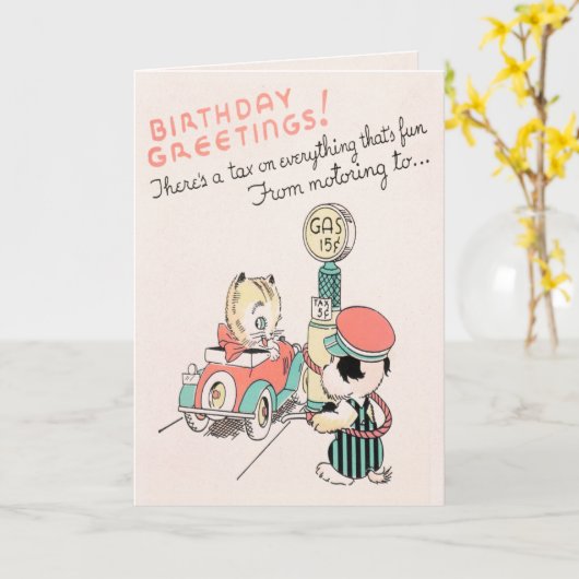 Belasting op Verjaardagen Kaart (Gele Bloem)