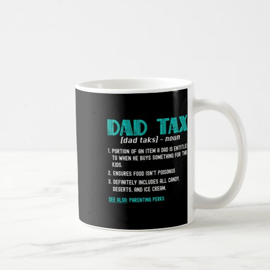 Belasting Shirt Grappig Papa Belasting Definitie V Koffiemok (Rechts)