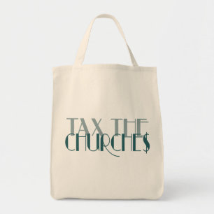 Belasting voor kerken tote bag