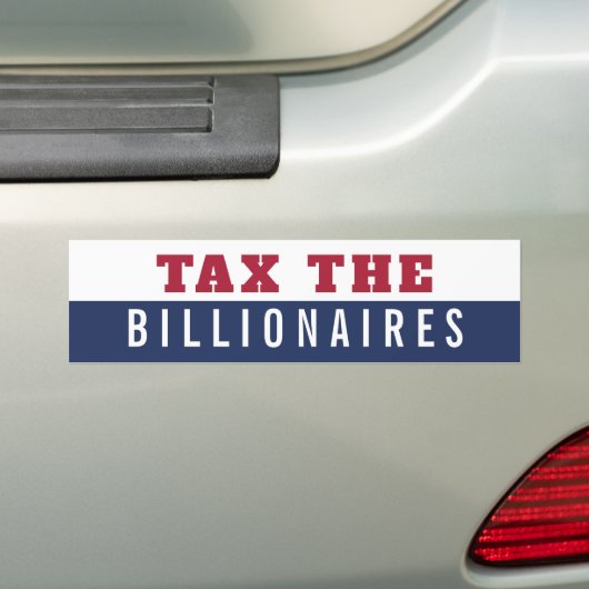 Belasting voor miljardairs bumpersticker (Op auto)