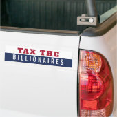 Belasting voor miljardairs bumpersticker (Op Truck)