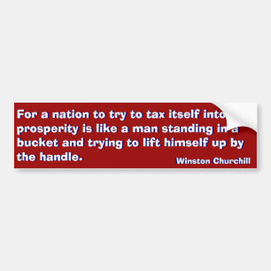 Belasting Weg naar Welvaart (Churchill) Bumpersticker
