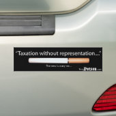 Belasting zonder Vertegenwoordiging Bumpersticker (Op auto)