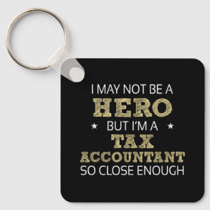 Belastingaccountant Hero Humor nieuwheid Sleutelhanger