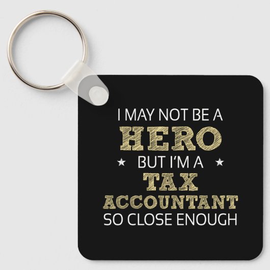 Belastingaccountant Hero Humor nieuwheid Sleutelhanger (Voorkant)