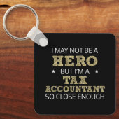 Belastingaccountant Hero Humor nieuwheid Sleutelhanger (Voorkant)