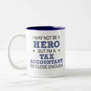 Belastingaccountant Hero Humor nieuwheid Tweekleurige Koffiemok