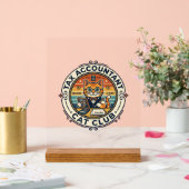 Belastingaccountant Kat Schattig Kitty-ontwerp - B Acryl Bord (Huwelijk)