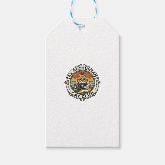 Belastingaccountant Kat Schattig Kitty-ontwerp - B Cadeaulabel (Voorkant)